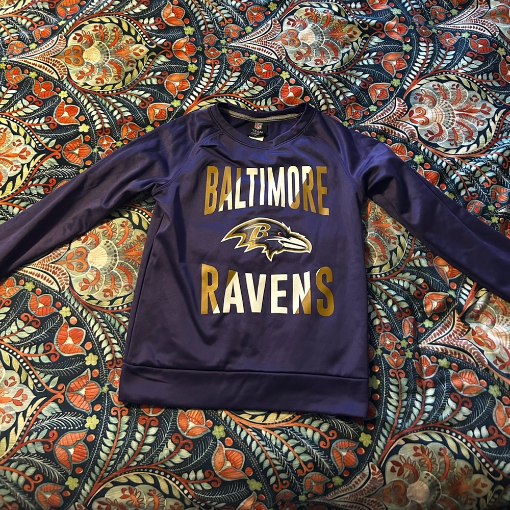 Baltimore Ravens crew neck youth medium 10/12 new without tags